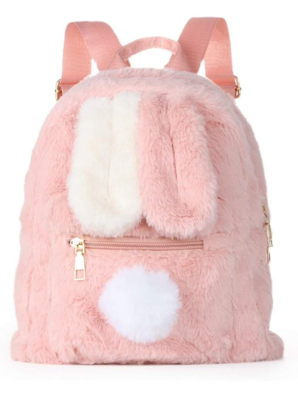 Fluffy Kawaii Rabbit Ears Backpack for Teen Girls | Cute Plush Shoulder Bag